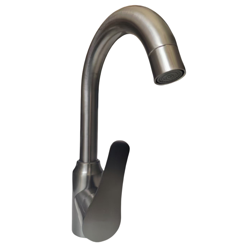 DXP 单孔冷热小弯枪灰水龙头 4分冷热 个