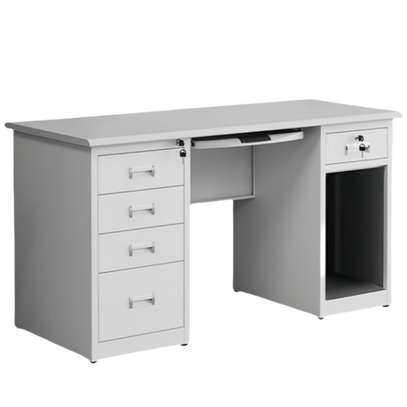 攸形钢制桌子+键盘托160*70*75cm套