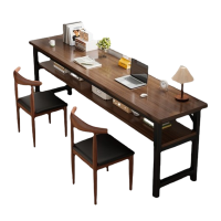 书桌学生学习现代双人家用桌子出租房简易桌子电脑桌窄靠墙长条桌