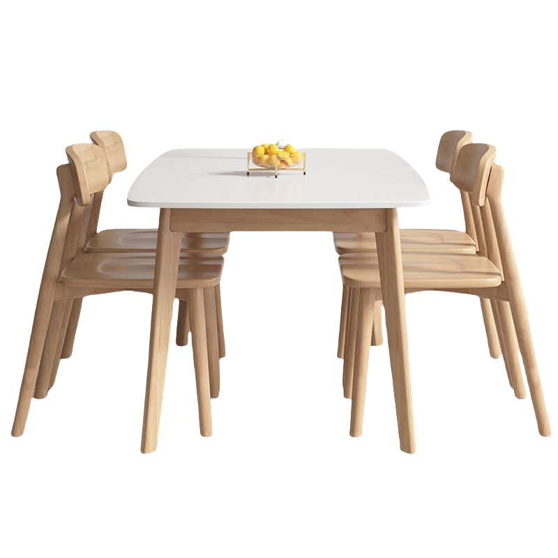 鑫龙悦岩板餐桌1.2m含4椅 套