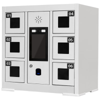 华豫汇阳 2门系统手机柜班排柜智能双重认证时间管理充电柜人脸识别+指纹 红外在位检测款