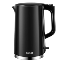 苏泊尔电水壶1.7L双层保温防烫全钢无缝不锈钢SW-17S16L