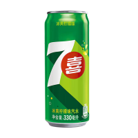 百事可乐 七喜柠檬味汽水细长易拉罐 330ml*6罐组