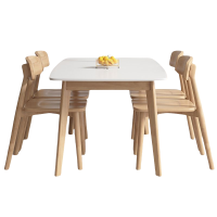 鑫龙悦岩板餐桌 1.3m含4椅 套