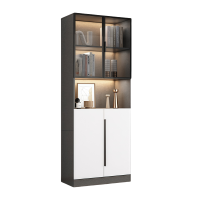 赛颐盛玻璃书柜90*32*200cm台