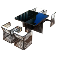 华立伟桌椅组合1.2m套