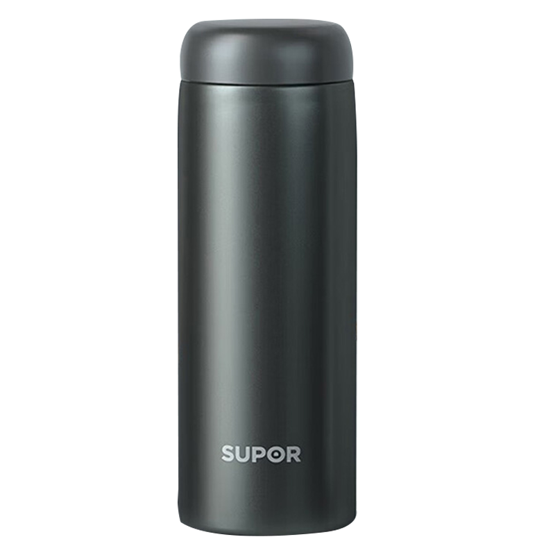 苏泊尔保温杯380ml不锈钢轻量转盖水杯KC38FP10(颜色随机)