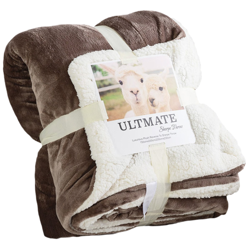 华夏盛锦 双层羊羔绒系列法兰绒+羊羔绒 100*120CM HXSJ-XW3010 条