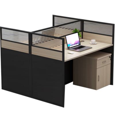 铭羽洋职员办公桌1200*1200*1100mm+2柜套