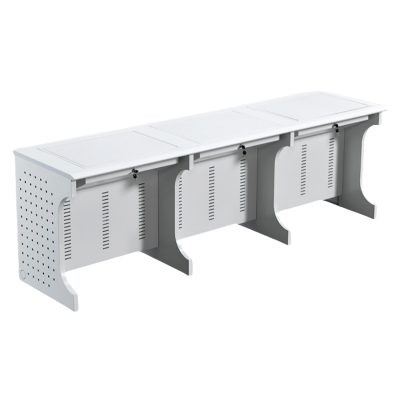 珂洋 翻转电脑桌 三人位灰白色 张