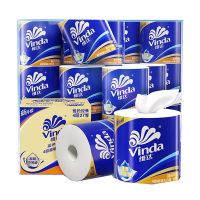 维达(Vinda)推荐维达蓝色经典卫生纸4层140g27卷箱家庭装有芯卷纸_囤货优选140克x54卷