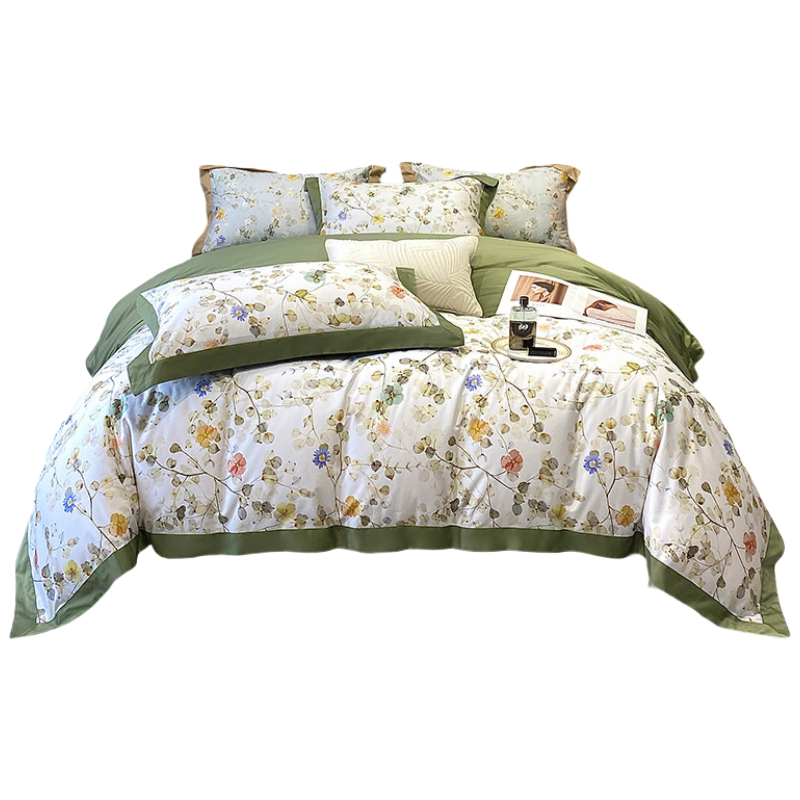 华夏盛锦 100支长绒棉数码印花四件套-劳拉 200*230CM HXSJ-YMX005 套