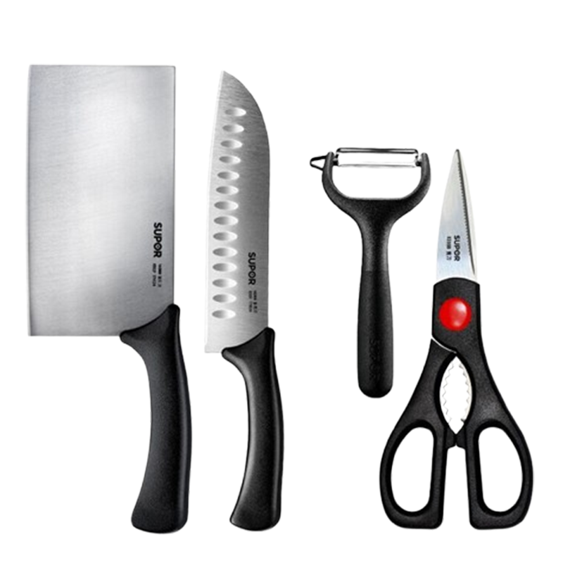 苏泊尔刀具套装四件套不锈钢多功能刀具礼盒装TK1916T