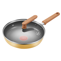 苏泊尔煎锅26cm黄色不粘锅火红点聚油牛排锅EJ26ALX01