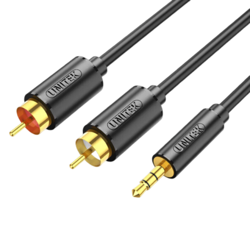 优越者 3.5mm转双莲花头音频线一分二 红白2RCA连接线 手机电脑电视连接音响箱功放转换线 20米