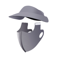 万山宏业 防晒面罩 空顶帽 短款 WG045Q/顶