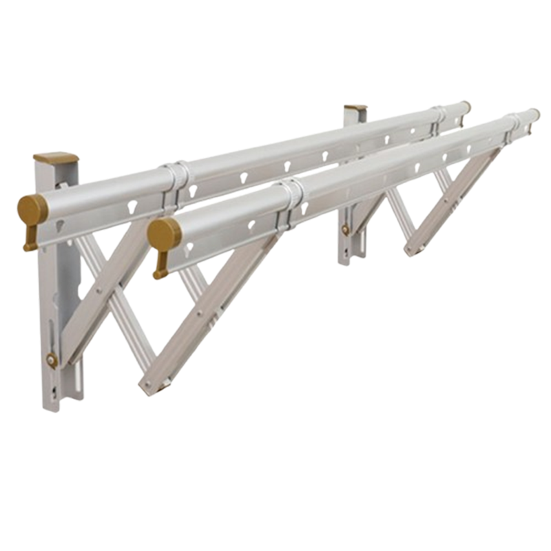 如华福禄阳台窗外伸缩晾衣架户外推拉晒衣架折叠晾衣杆室外凉衣晒架