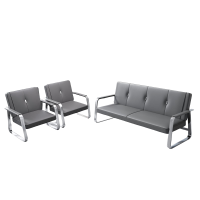 悦兴诚靠背沙发灰色181*69*84cm(1+1+3)套