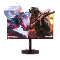 联想来酷Lecoo   27英寸游戏娱乐家用办公电竞款支持升降旋转支架UHD&FHD双模式显示器K2739U