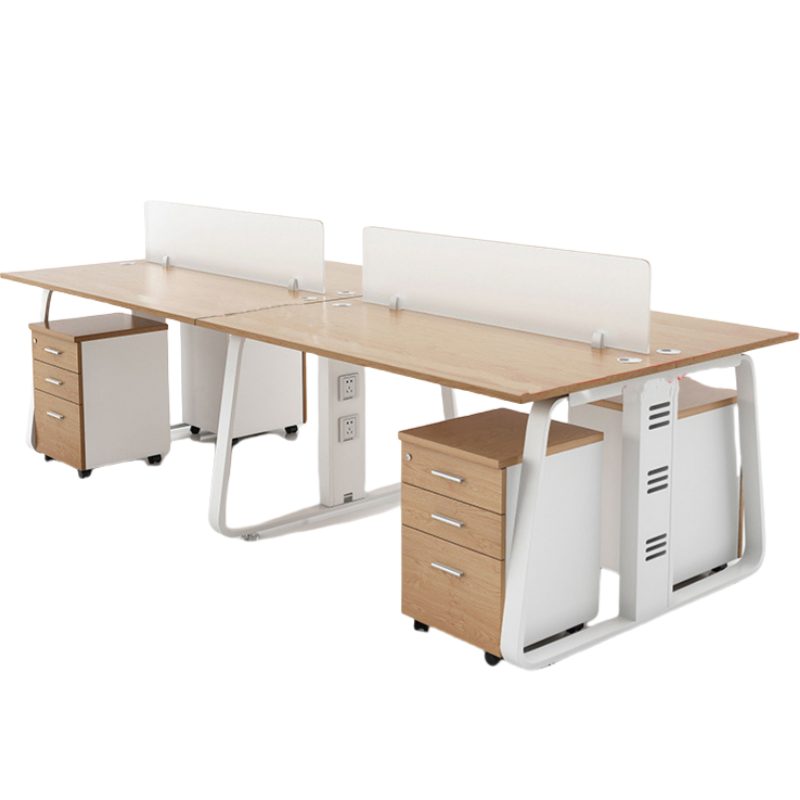 烁恒办公桌四人位+柜套