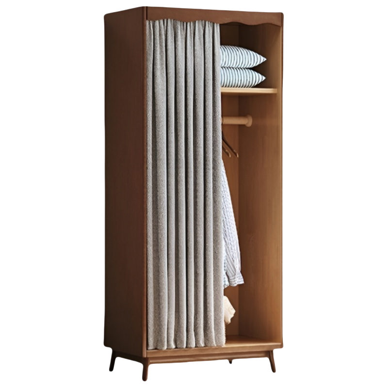 乐琪艺 实木挂衣柜 胡桃色 80*56*195cm 台