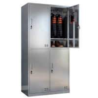 烁恒不锈钢更衣柜四门台