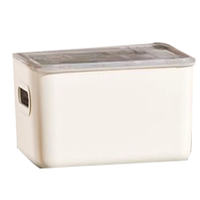 禧天龙桌面收纳盒长方形塑料杂物储物盒零食整理防尘收纳筐厨房