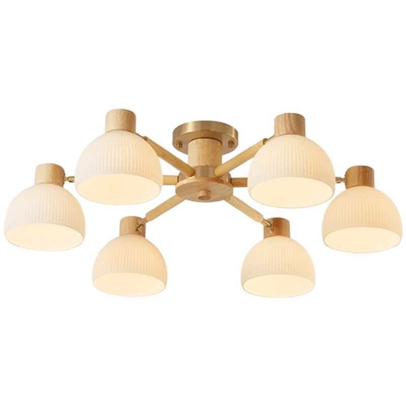 如华福禄北欧原木风客厅灯现代简约大气餐厅灯ins卧室灯创意日式房间灯具