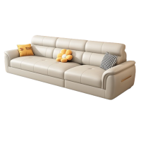 古达猫抓皮沙发小户型直排贵妃直排三四人位皮沙发组合