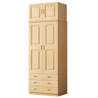 宜掌柜 实木衣柜 0.9米+顶柜 套