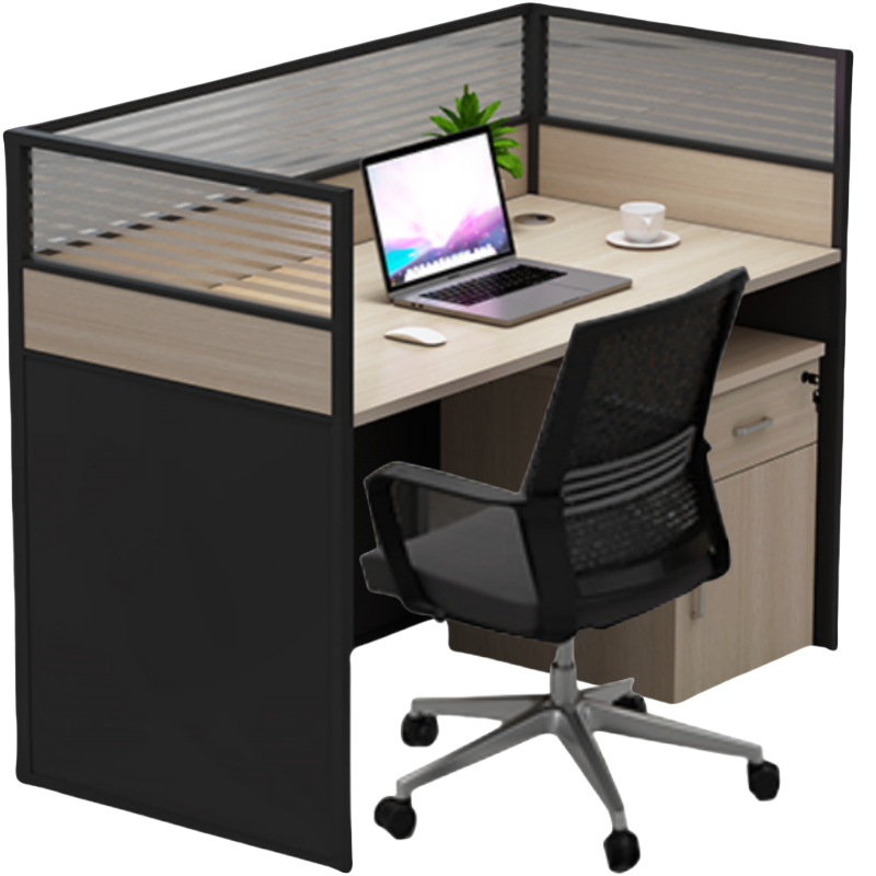 铭羽洋工位办公桌1200*600*1100mm+柜+椅套