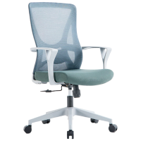 锦北 办公椅子电脑椅职员培训会议人体工学椅家用书房学习椅电竞椅灰色基础款