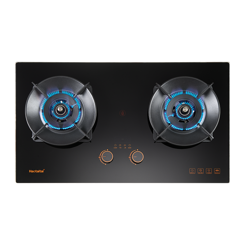 Haotaitai燃气灶JZY-H108液化气4.8kW双灶防干烧双定时安全灶可调底壳换灶无忧保洁炉头