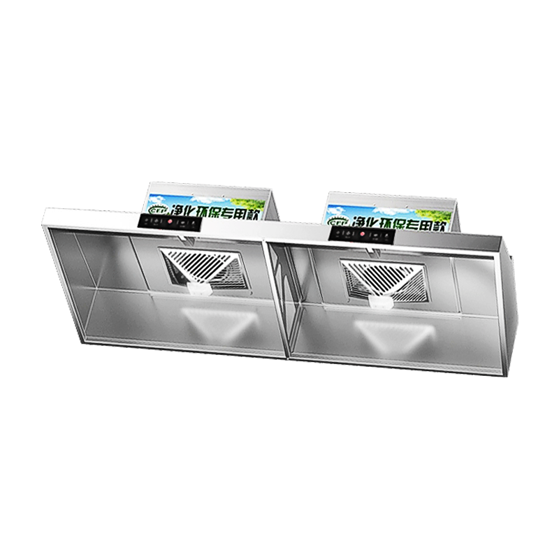 埃利斯(AILISI)油烟机不锈钢烟罩厨房商用强大吸力吸油机饭店排烟风机净化 40叠电机 2米双风机