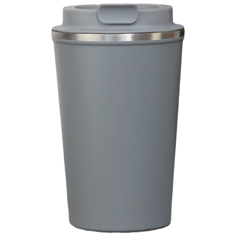 厨小姐 304不锈钢直饮翻盖磨砂咖啡杯 380ml CXJ7575 个