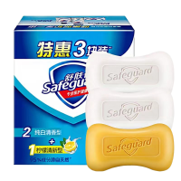 舒肤佳香皂家庭实惠装抑菌长效呵护3块套组洗手沐浴肥皂清香型