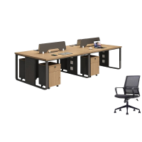 烁恒 四人位工作台 带四椅 组