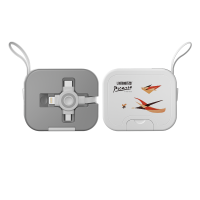 乐默(LOOMOO)LCB-301手机支架收纳数据线可收纳可当手机支架三合一多功能快充数据线 白色