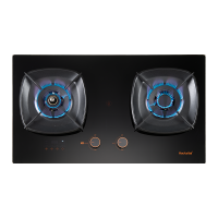 Haotaitai燃气灶JZY-H109液化气4.8kW防干烧定时安全灶双灶防干烧+左灶定时智能烹饪烟灶联动