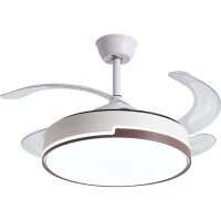 古达隐形风扇灯大风力吊扇灯现代简约卧室客厅餐厅电风扇吊灯家用变频