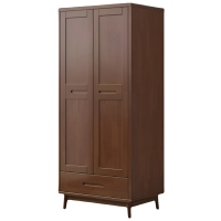 乐琪艺 实木衣柜 胡桃色二门 88*60*196.5cm 台