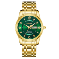 ORSGA手表男简约男士手表双日历时尚休闲商务学生男表石英表腕表1379G