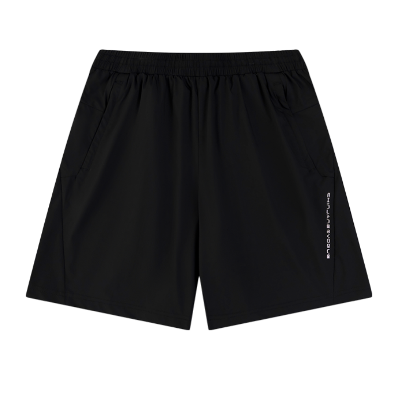 中健夏季新款梭织运动短裤透气干爽柔软亲肤拉链口袋时尚字母印花松紧裤腰日常休闲裤男24207