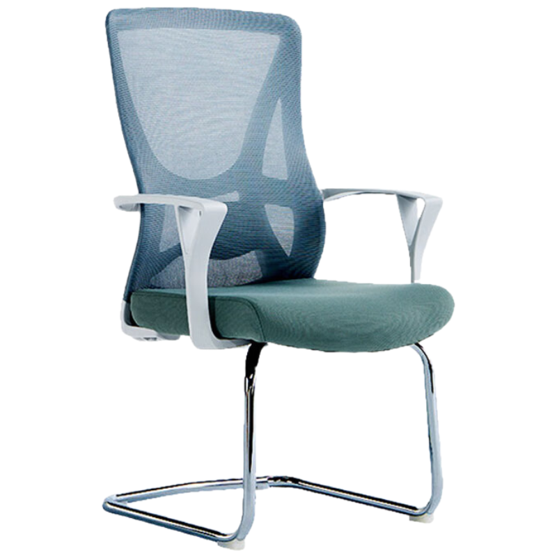 戴劲 办公椅子电脑椅职员培训会议人体工学椅家用书房学习椅灰色弓形脚