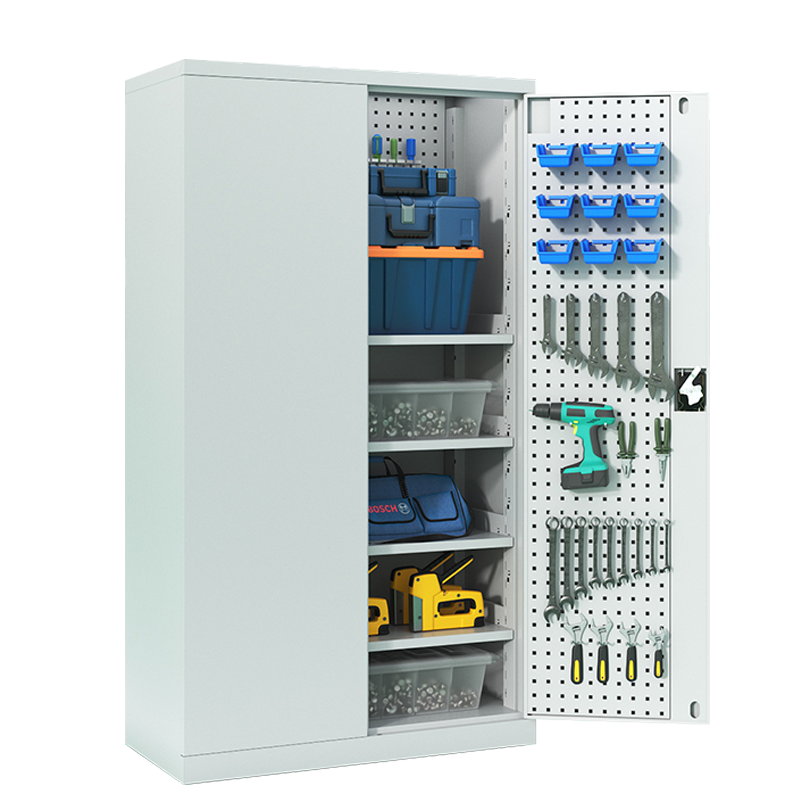 洛创重型工具柜五层带网板