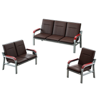 班龙休闲沙发组合1+2+3棕色套