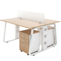 烁恒屏风办公桌两人位+柜套