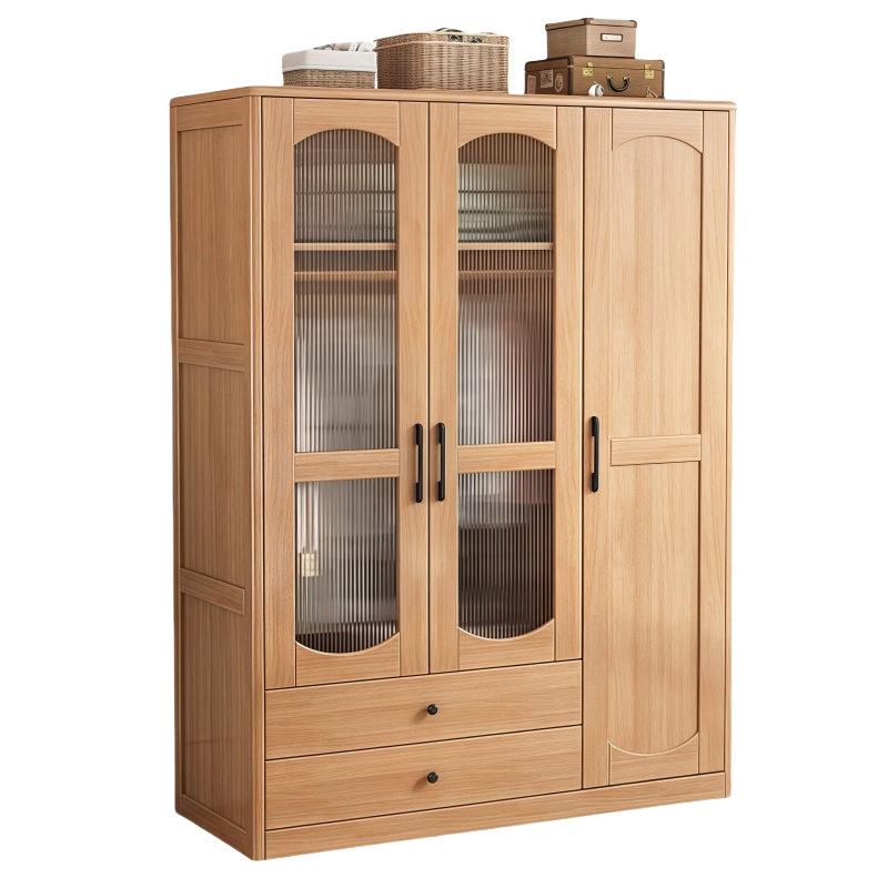 豫龙都 实木衣柜三门 台