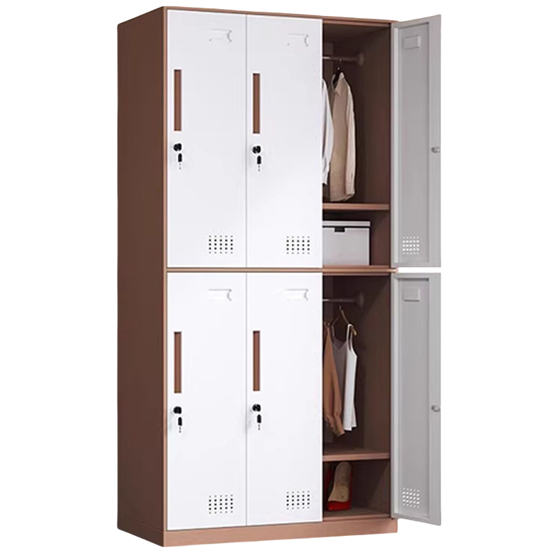 黎谷瑞 更衣柜 六门90*50*185cm 台(咖白套色)