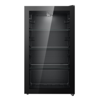 95升冰吧茶叶冷藏展示柜家用冰柜水果保鲜柜立式冰柜啤酒饮料办公室冰箱单门小型玻璃门红酒一级能效